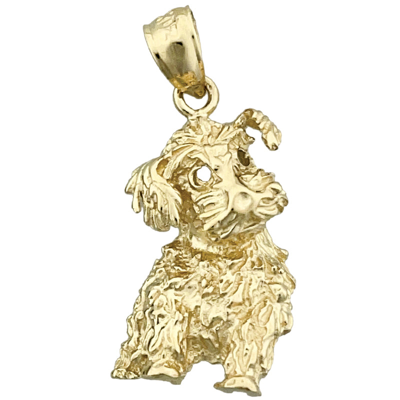 Image of ID 1 14K Gold Poodle Puppy Pendant