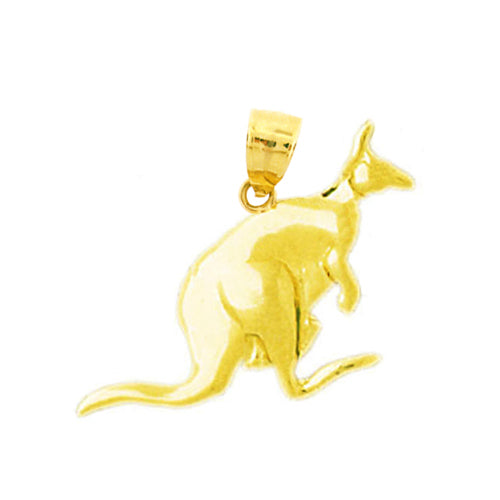 Image of ID 1 14K Gold Pregnant Kangaroo Pendant