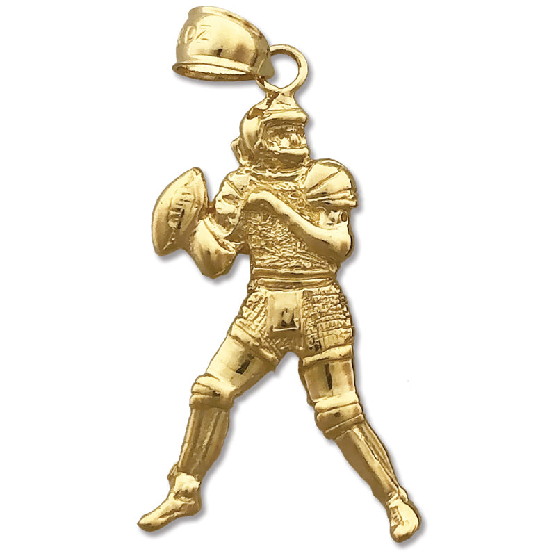 Image of ID 1 14K Gold Quarterback Pendant
