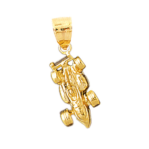 Image of ID 1 14K Gold Racing Nascar Car Charm