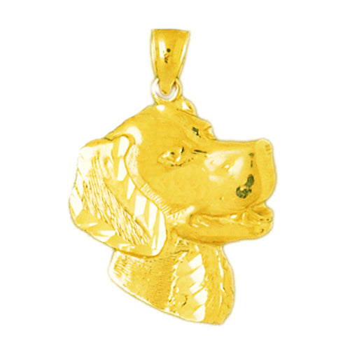 Image of ID 1 14K Gold Retriever Head Pendant