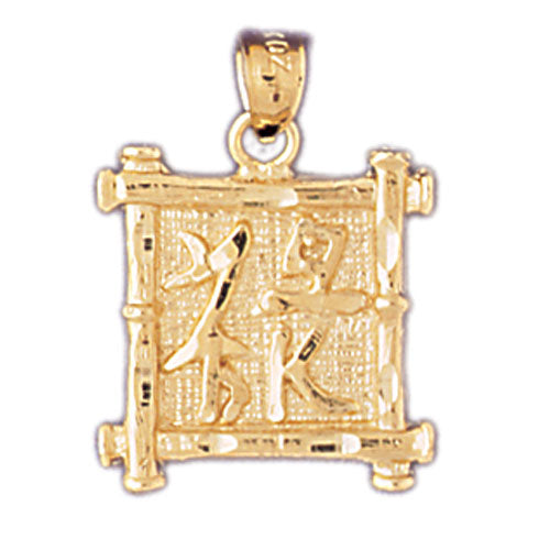 Image of ID 1 14K Gold Rich Chinese Symbol Charm