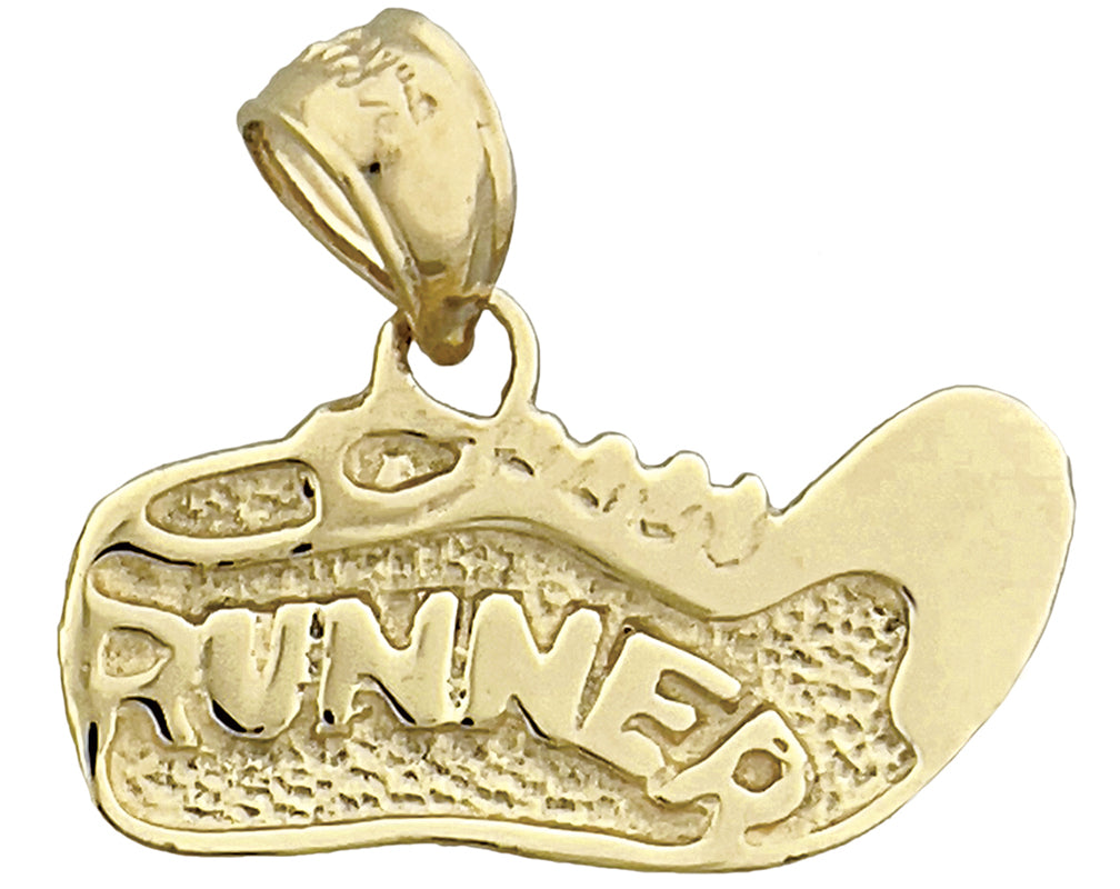 Image of ID 1 14K Gold Runner Shoe Charm