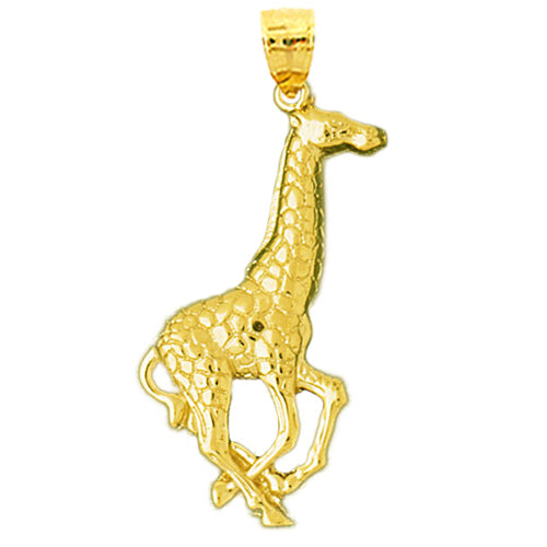Image of ID 1 14K Gold Running Giraffe Pendant