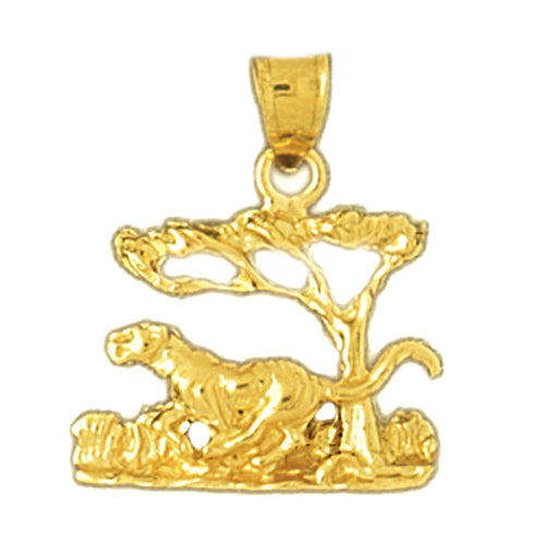 Image of ID 1 14K Gold Safari Jaguar Pendant