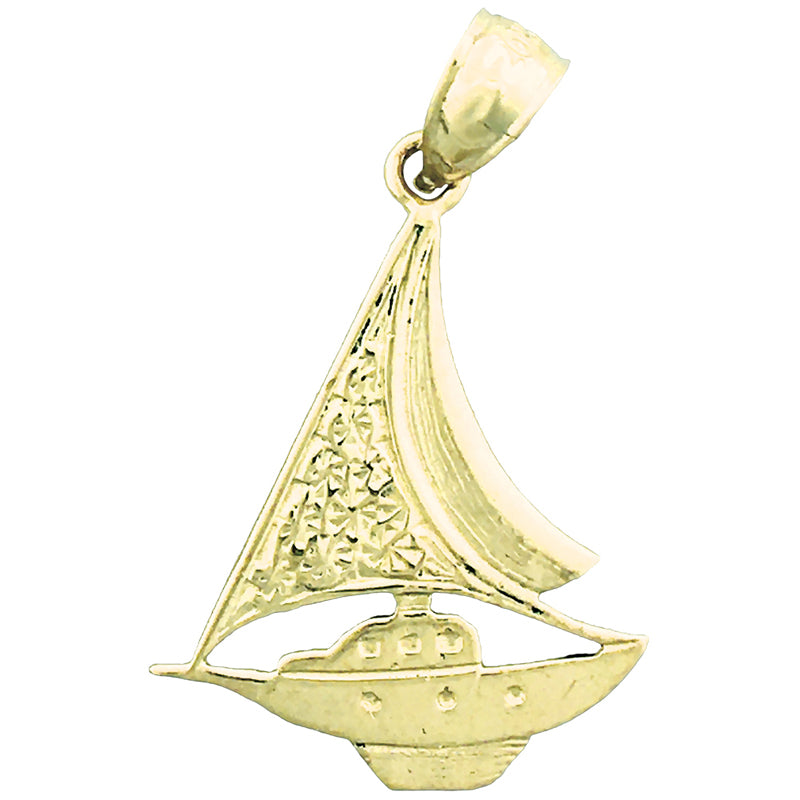 Image of ID 1 14K Gold Sailboat Pendant