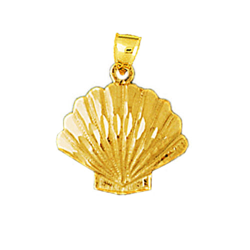 Image of ID 1 14K Gold Scallop Seashell Charm