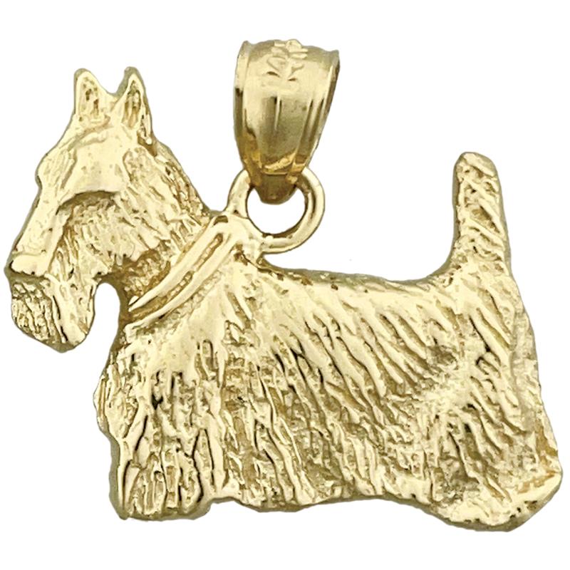 Image of ID 1 14K Gold Scottish Terrier Pendant