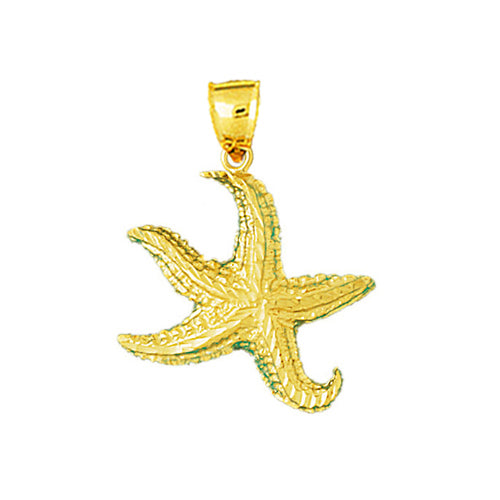 Image of ID 1 14K Gold Sculpted Starfish Charm