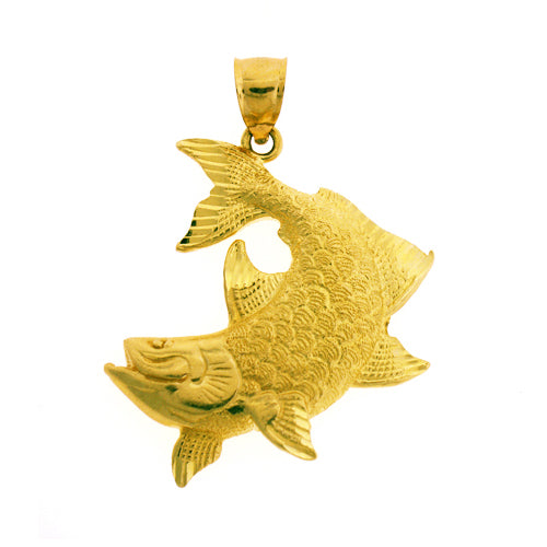 Image of ID 1 14K Gold Sea Life Fish Pendant