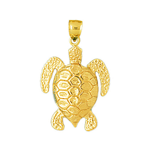 Image of ID 1 14K Gold Sea Life Sea Turtle Pendant