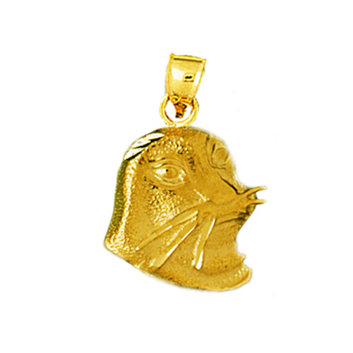 Image of ID 1 14K Gold Sea Lion Head Charm