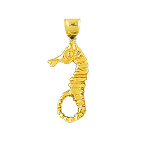 Image of ID 1 14K Gold Seahorse Sealife Charm
