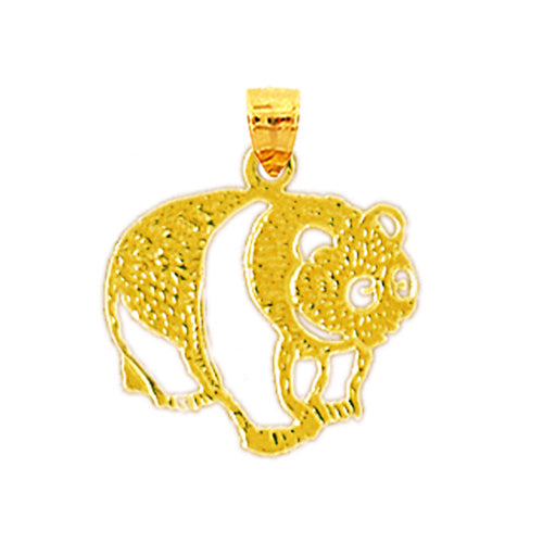 Image of ID 1 14K Gold Silhouette Panda Charm