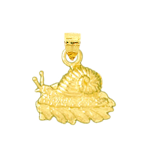 Image of ID 1 14K Gold Snail In Shell Charm