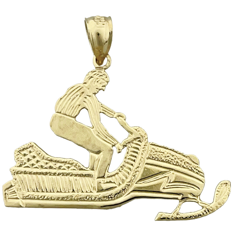 Image of ID 1 14K Gold Snowmobile Pendant