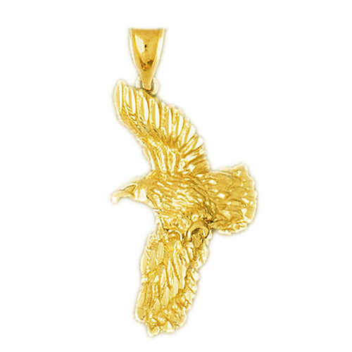 Image of ID 1 14K Gold Soaring Eagle Pendant