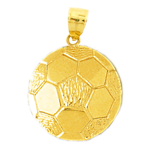 Image of ID 1 14K Gold Soccer Ball Pendant