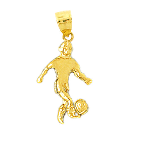 Image of ID 1 14K Gold Soccer Player Charm