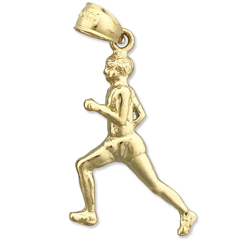 Image of ID 1 14K Gold Sports Male Runner Pendant