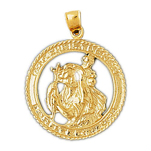 Image of ID 1 14K Gold St Christopher Medallion