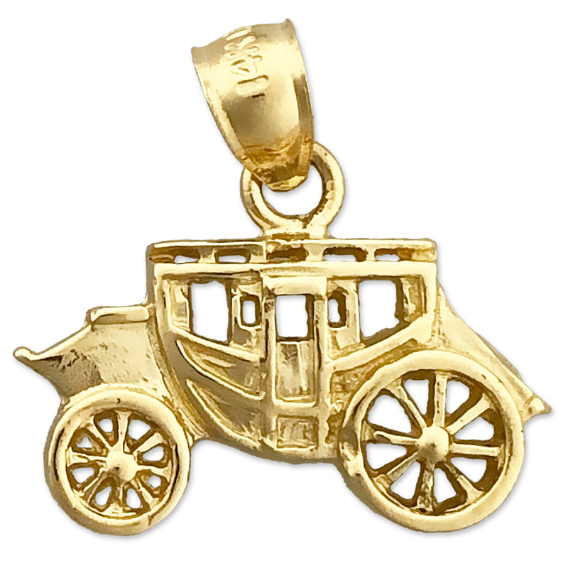 Image of ID 1 14K Gold Stagecoach Charm