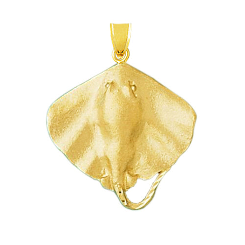 Image of ID 1 14K Gold Stingray Sea Life Pendant