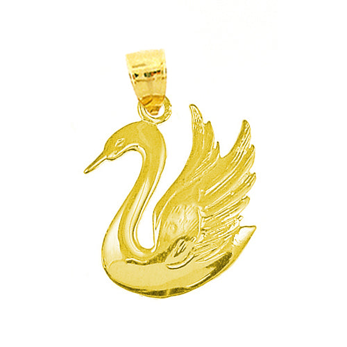Image of ID 1 14K Gold Swan Charm