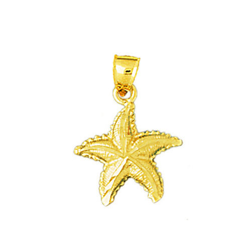 Image of ID 1 14K Gold Swirly Starfish Charm