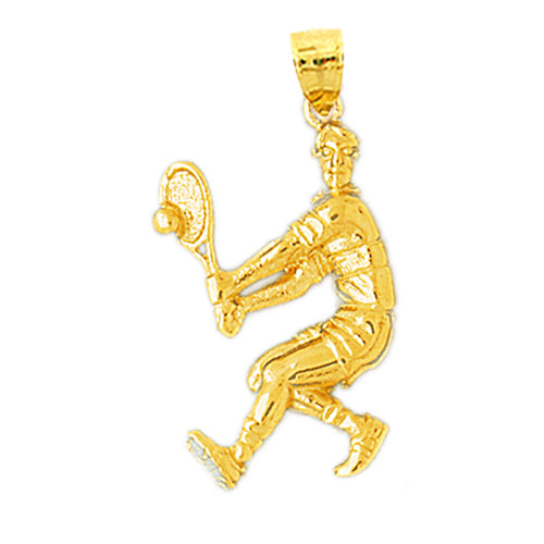 Image of ID 1 14K Gold Tennis Player Pendant