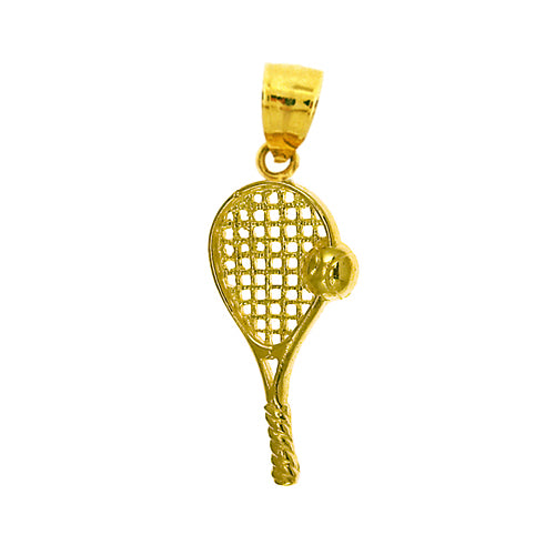 Image of ID 1 14K Gold Tennis Racquet Charm