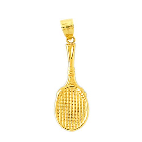 Image of ID 1 14K Gold Tennis Racquet Pendant