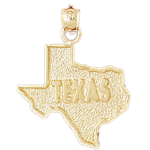 Image of ID 1 14K Gold Texas State Map Pendant