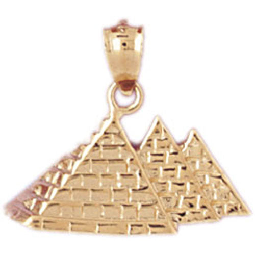 Image of ID 1 14K Gold Three Egyptian Pyramids Charm