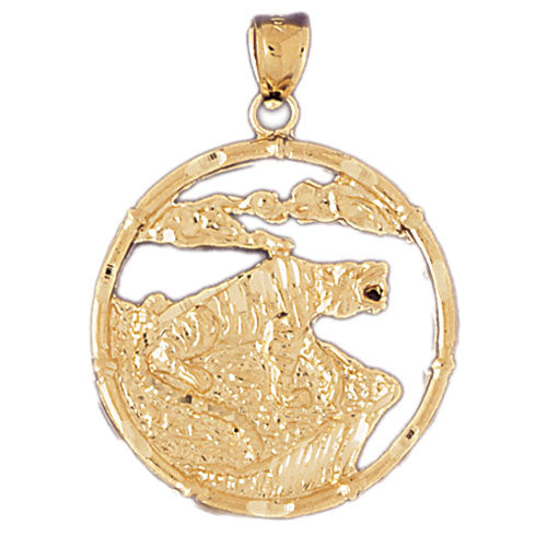 Image of ID 1 14K Gold Tiger Chinese Zodiac Pendant