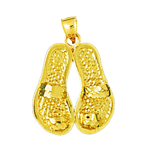 Image of ID 1 14K Gold Toe Ring Sandals Charm