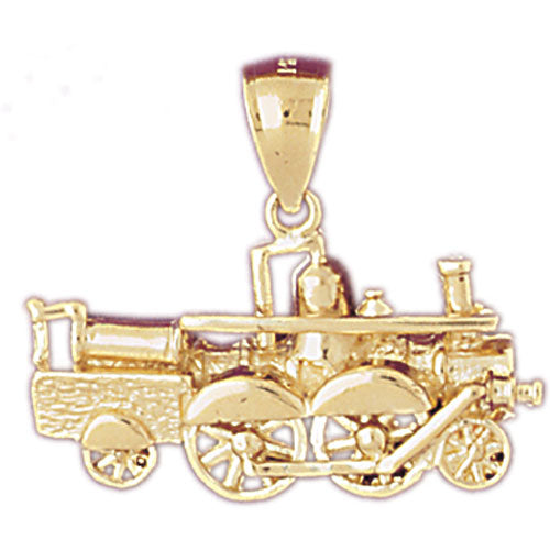 Image of ID 1 14K Gold Train Engine Pendant