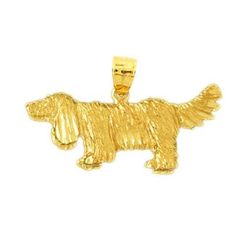 Image of ID 1 14K Gold Trained Dog Pendant