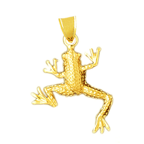 Image of ID 1 14K Gold Tree Frog Pendant
