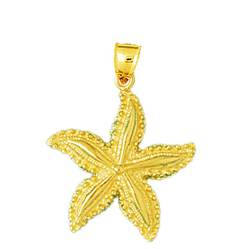 Image of ID 1 14K Gold Tropical Starfish Pendant