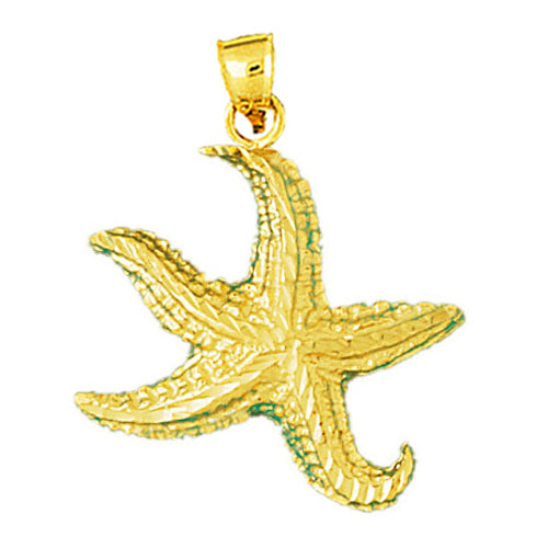 Image of ID 1 14K Gold Twirl Starfish Pendant