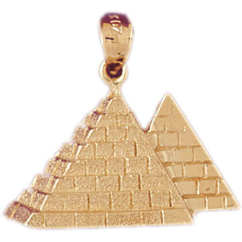 Image of ID 1 14K Gold Two Egyptian Pyramids Pendant