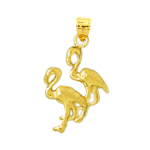 Image of ID 1 14K Gold Two Flamingos Charm