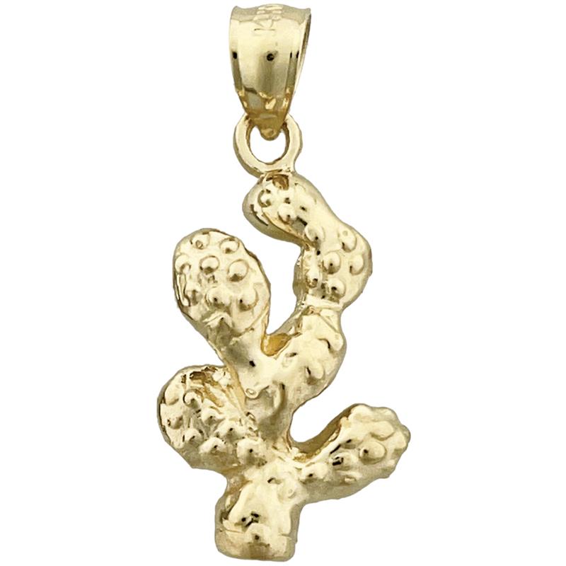 Image of ID 1 14K Gold Western Cactus Charm