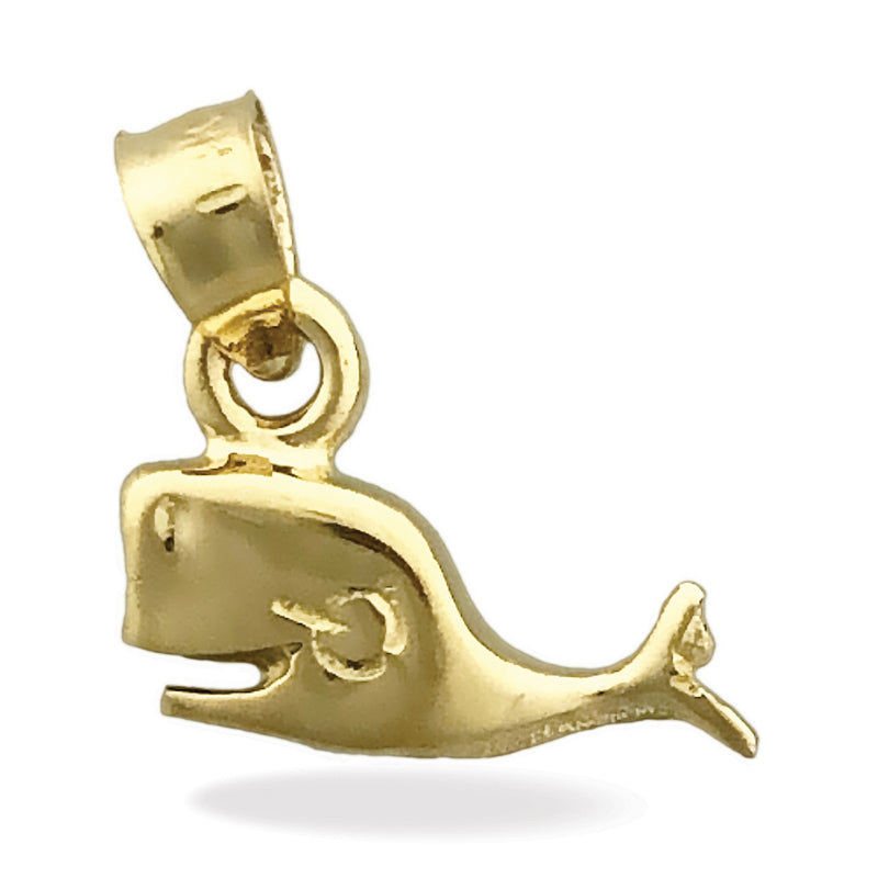 Image of ID 1 14K Gold Whale Mini Charm