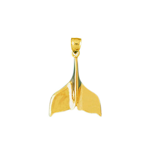 Image of ID 1 14K Gold Whale Tail Fluke Charm