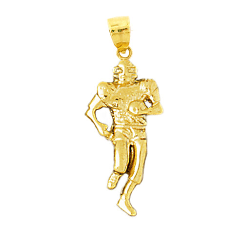 Image of ID 1 14K Gold Wide Receiver Pendant