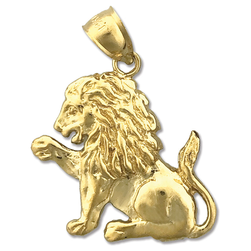 Image of ID 1 14K Gold Wild Lion Pendant