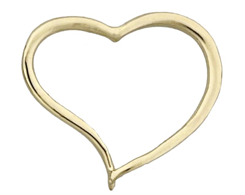 Image of ID 1 14K Gold Wire Heart Pendant