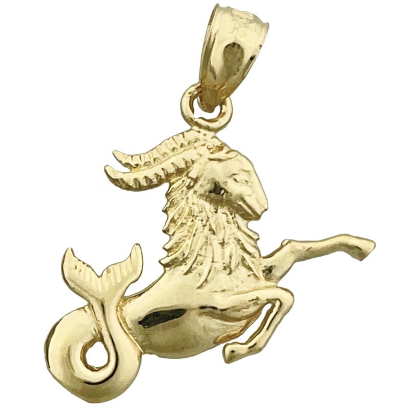 Image of ID 1 14K Gold Zodiac Capricorn Pendant